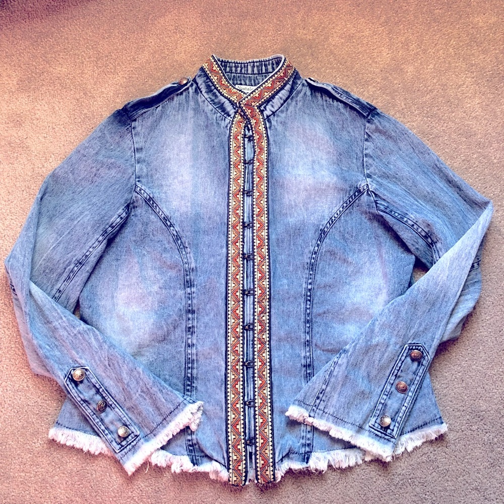 Nostalgia Boho Vibe Denim Top